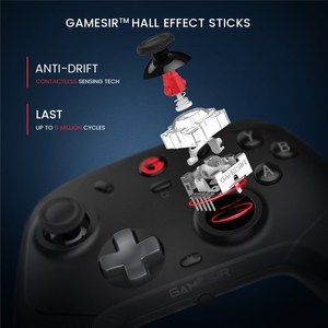 T4 Cyclone Pro Controller Wireless per PC IOS e Android 2.4G Gamepad con effetto Hall Joystick - Product Image 2