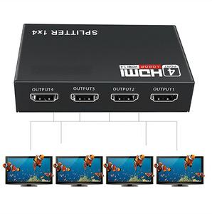 Convertidor divisor 4 en 1, 1 entrada y 4 salidas, adaptador hembra HDTV que funciona al mismo tiempo, 3D 1080p