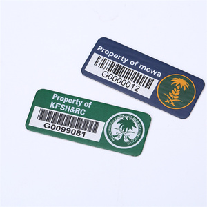 Etiqueta de activos de propiedad láser códigos de barras QR personalizados Impresión de metal Etiqueta de códigos de barras QR con pegatina de serie - Product Image 4