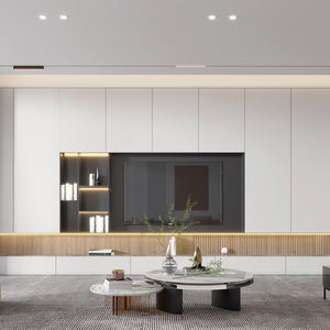 आधुनिक डिजाइन लिविंग रूम फर्नीचर लकड़ी के टीवी कैबिनेट दीवार माउंट यूनिट डिजाइन टीवी स्टैंड - Product Image 1