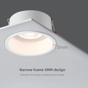Narrow Downlight Deep Cup Anti-Glare Downlight Recessed Led No Main <strong>Light</strong> Living Room Lighting Full Spectrum Ceiling <strong>Lights</strong> - Product Image 4