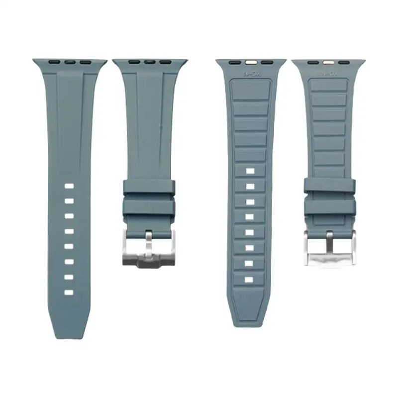 Luxe Ontwerp 38/40/42/49Mm Vloeibare Siliconen Horlogeband Voor Apple Watch Serie 9 8 7 Rubberen Polsband Voor Applewatch