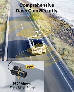 Cámara de salpicadero E-Too 4K frontal y trasera, cámara de doble lente 4K + 1080P, cámara de salpicadero de coche para vehículo, cámaras de seguimiento GPS, cámara de salpicadero de canal de doble lente - Product Image 3