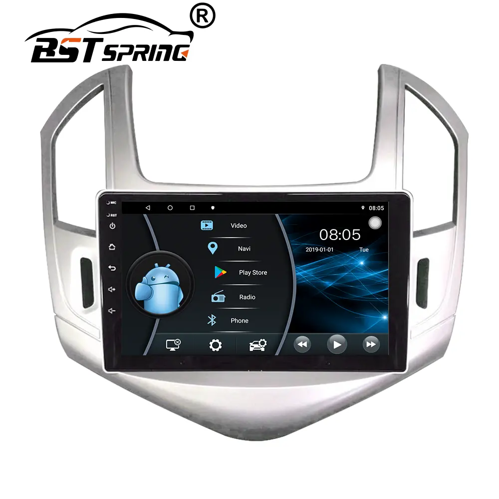 Bosstar Pemutar Dvd Stereo Mobil, Radio Mobil Layar Sentuh Android untuk CHEVROLET CRUZE 2013-2016 Ram 1Gb Rom 16Gb