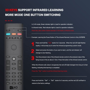 G40S Sprachsuche 2.4G Wireless Air Mouse AAA-Akku 34 Tasten IR-Lernen Gyroskop intelligente Fernbedienung für X96 H96 Max TV Box - Product Image 6