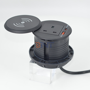 Toma de corriente con ojal USB oculta integrada redonda de múltiples capas con cargador inalámbrico - Product Image 5