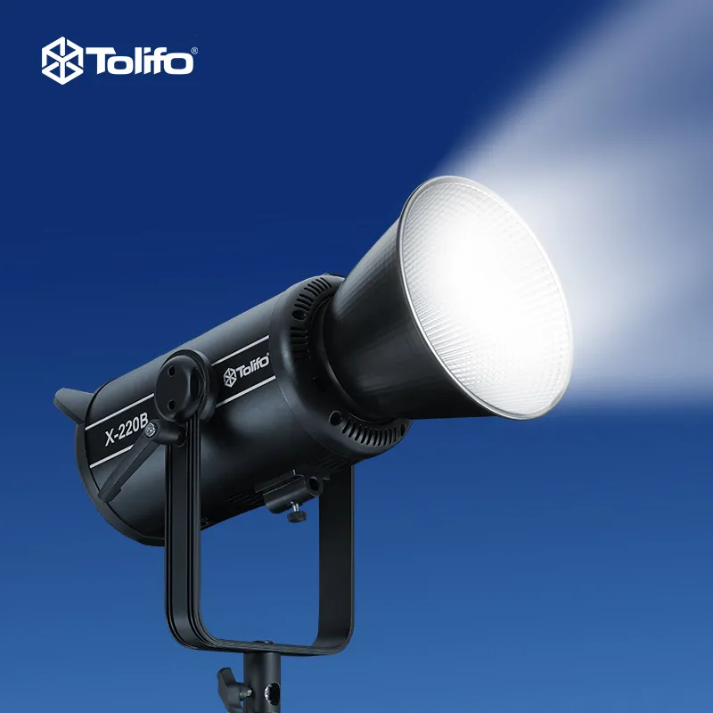 Tolifo-Luz LED bicolor para vídeo, X-220B, 2700-6500K, 230W, Control por aplicación, 12 efectos de iluminación, ventilador Ultra silencioso, DMX512, CRI97 + Estudio