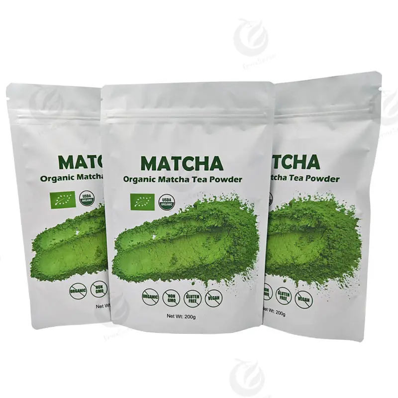 Label pribadi kemasan 100% alami teh hijau bubuk Matcha upacara kelas hijau teh Matcha