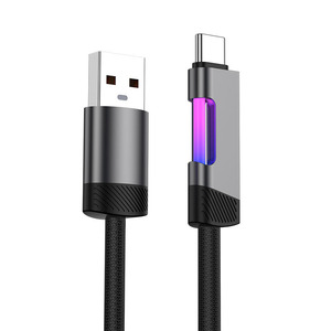 2025 yeni stil kablo şeffaf şerit renkli lamba kablosu hızlı şarj hızlı veri transferi tabletler Ultra dayanıklı usb kablosu - Product Image 1