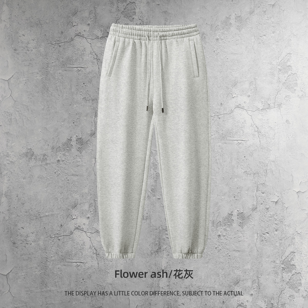 Leg pants-flower grey