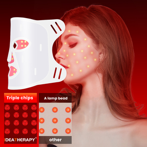 Yakın kızılötesi ve kırmızı ışık tedavisi maske cihazları profesyonel 4 renk silikon Led ışık terapisi yüz maskesi - Product Image 2