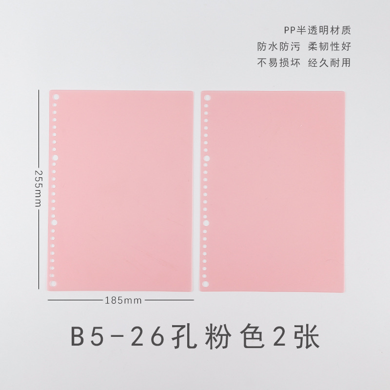 B5 Pink (2 sheets with PP cover)