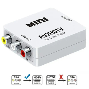 高质量AV2HD MI RCA影音至高清电视复合适配器转换器1080P音频视频电缆CVBS影音适配器，带USB电缆 - Product Image 6