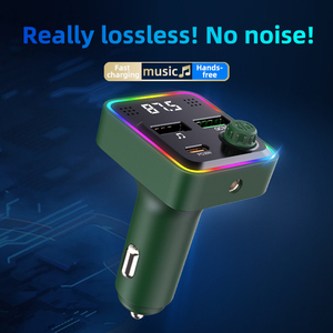 C71 Wireless Car Kit <span class=keywords><strong>Bluetooth</strong></span> MP3 Transmissor FM PD30W QC3.0 Carregador de carro USB com iluminação ambiente e função mãos-livres