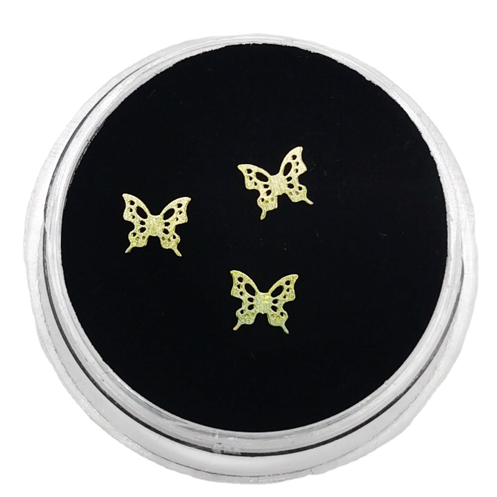 Butterfly tooth gems gold color