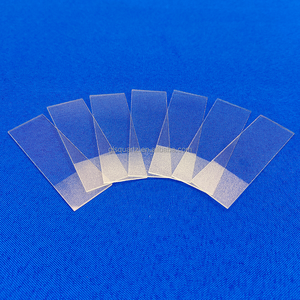 Portaobjetos de microscopio de vidrio liso con bordes pulidos desechables de laboratorio de un extremo esmerilado en un lado - Product Image 1