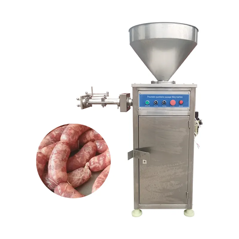 Cheap Small Scale German Sausage Grind Filler Kinking Tying Linker Make Machine