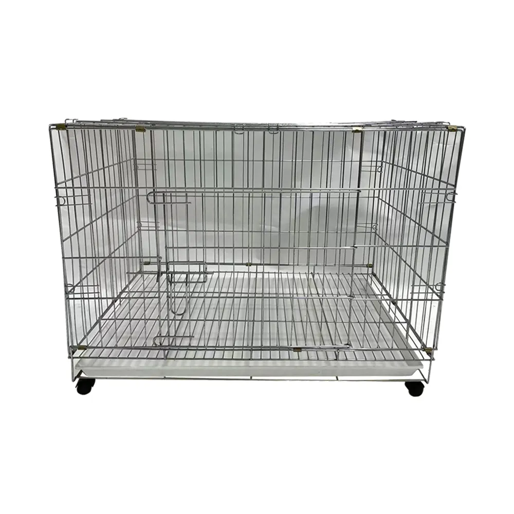 HC-D3372-ALuxurious high quality single layer double door iron cage metal dog cage foldable foldable dog cage
