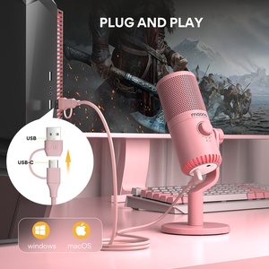 Maono ultima programmazione microfoni da gioco USB controllo EQ Microfono condensatore per microfoni da gioco con manopola 3 in 1 RGB PS4