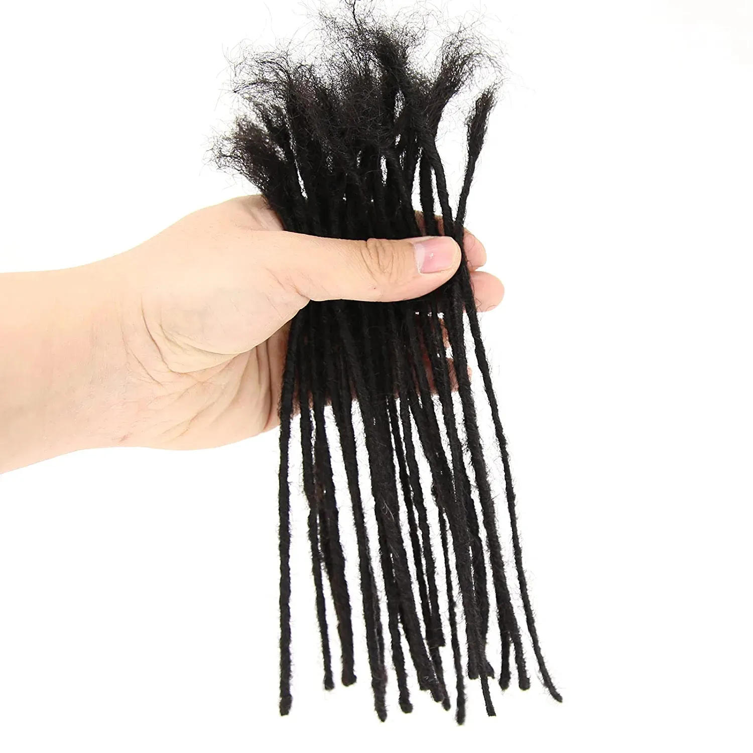 Extensions de cheveux 100% humains, Dreadlock pour hommes/femmes/enfants, 0.2cm de largeur, Extensions de cheveux humains permanentes faites à la main