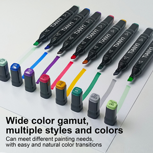 Marcatori Primari Toni Dual Tip Set-Doppio-Ended Arte Permanente Marcatori con Ammenda Proiettile e Scalpello Point Tips - Product Image 2