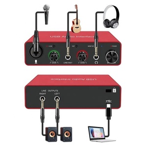 Gran oferta, kit de guitarra móvil personalizable de 48V, mezclador de herramientas profesionales, grabación MIDI USB, tarjeta de sonido de estudio, interfaz de audio de grabación - Product Image 5
