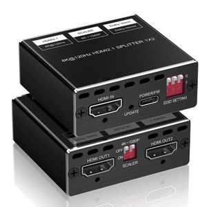 <strong>HDMI</strong> Splitter 1x2 4K 120Hz HDR 60Hz VRR G/Sync CEC EDID <strong>Switch</strong> 40G/bps Arc Audio 1 in <strong>4</strong> 8 <strong>2</strong> Out 8K <strong>2</strong>.1 <strong>hdmi</strong> Splitter for PC PS5