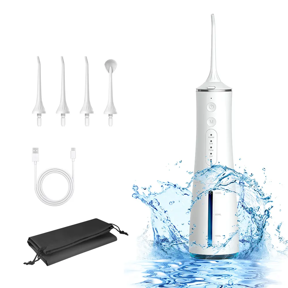 Ağız bakımı USB şarj edilebilir fabrika Oral irrigator 4 memeleri ile diş duşu yüksek basınçlı ev Detal Irrigator