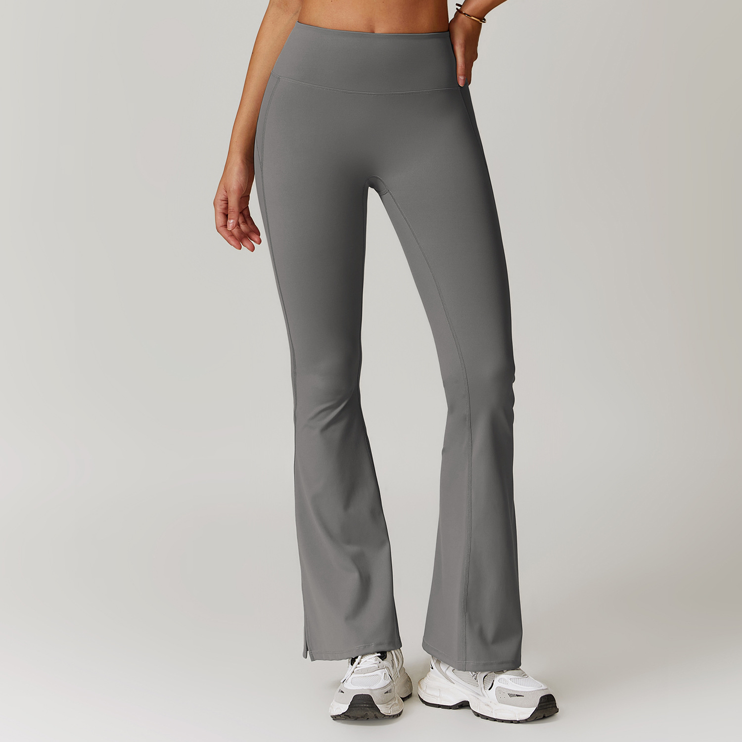 leggings évasés gris