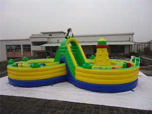 Fedai ile çocuklar şişebilen eğlenceli şehir neşeli eğlenceli eğlence bouncy eğlenceli şehir engellerle şişme sıçrama - Product Image 2