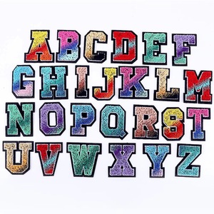 定制画笔刺绣26字母缝在字母补丁上没有最低要求定制字母刺绣补丁 - Product Image 4