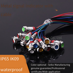 Small 6/8/10/12mm Metal LED Indicator <strong>Lights</strong> Waterproof and Dustproof Operating on Multi-Colour Signals 3V/<strong>6V</strong>/12V/24V/220V
