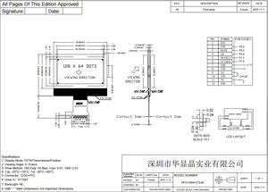 128*64 cog modulo lcd cob Display grafico monocromatico Display Lcd Fstn 12864 Lcd - Product Image 4