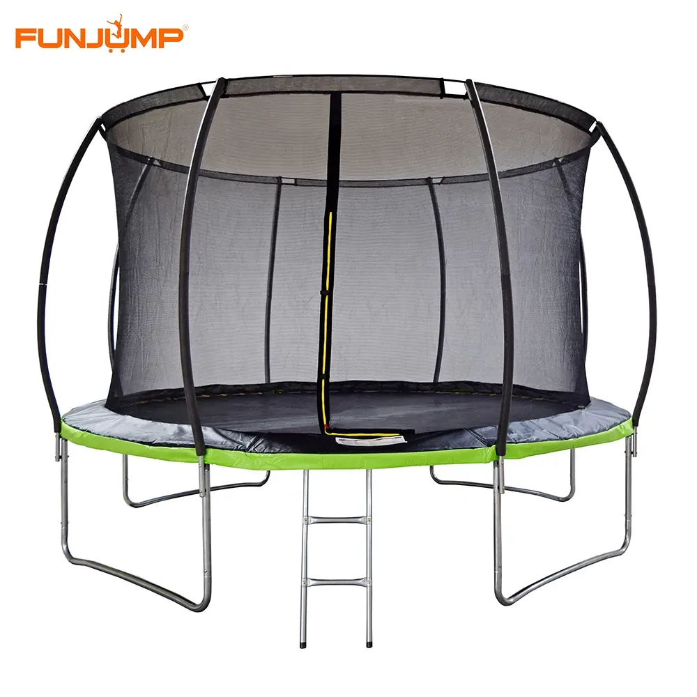 Funjump facile à assembler pas cher 10ft 12ft 14ft Bungee trampoline d'extérieur avec échelle