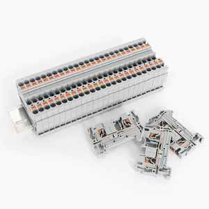 <strong>Double</strong>-<strong>layer</strong> <strong>Terminal</strong> In-line Up-and-down Interconnection PTTB2.5 Tool-free <strong>Spring</strong> Connection 4 Holes <strong>Terminal</strong> <strong>Block</strong> - Product Image 3