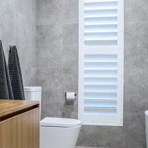 Nordi özel iç plantasyon pencere kepenkleri dikey açılış desen fabrika ile Modern alüminyum alaşımlı panjurlar-oluşturulan - Product Image 3