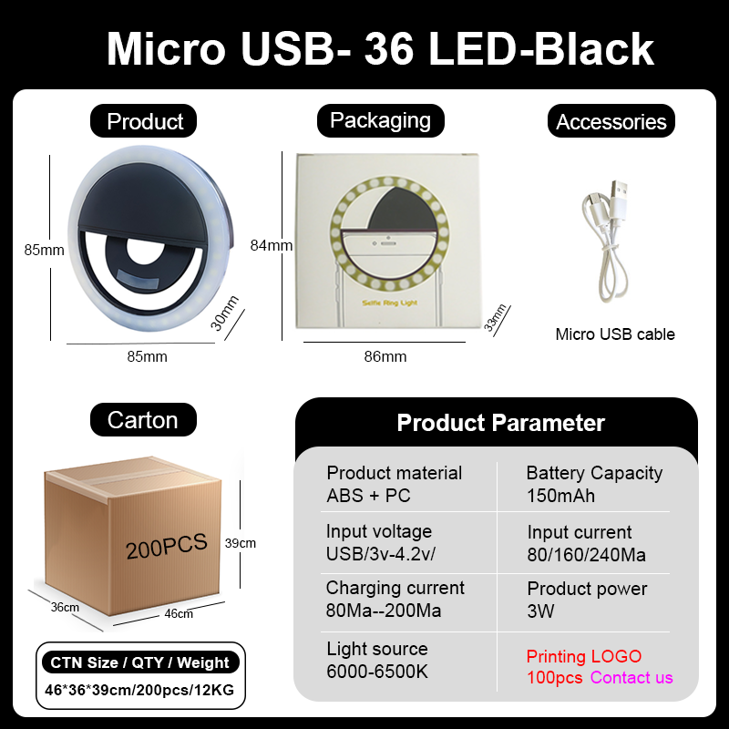 36LED-noir