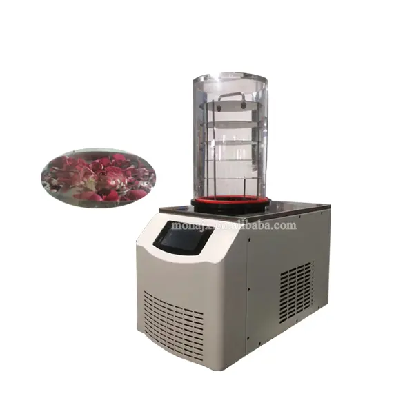 Máquina de vácuo para congelar de alimentos, 1-2kg/lote, secador pequeno, para frutas e congelar, para casa, uso, vegetais, com bomba, para venda
