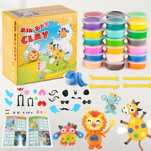 Ấm Fluffy Cross-Biên Giới Màu Đất Sét Thiết Lập 24 Màu Sắc Siêu-Ánh Sáng Playdough Handmade Giáo Dục Tự Làm Đồ Chơi Cho 14 Năm Hộp Màu - Product Image 1