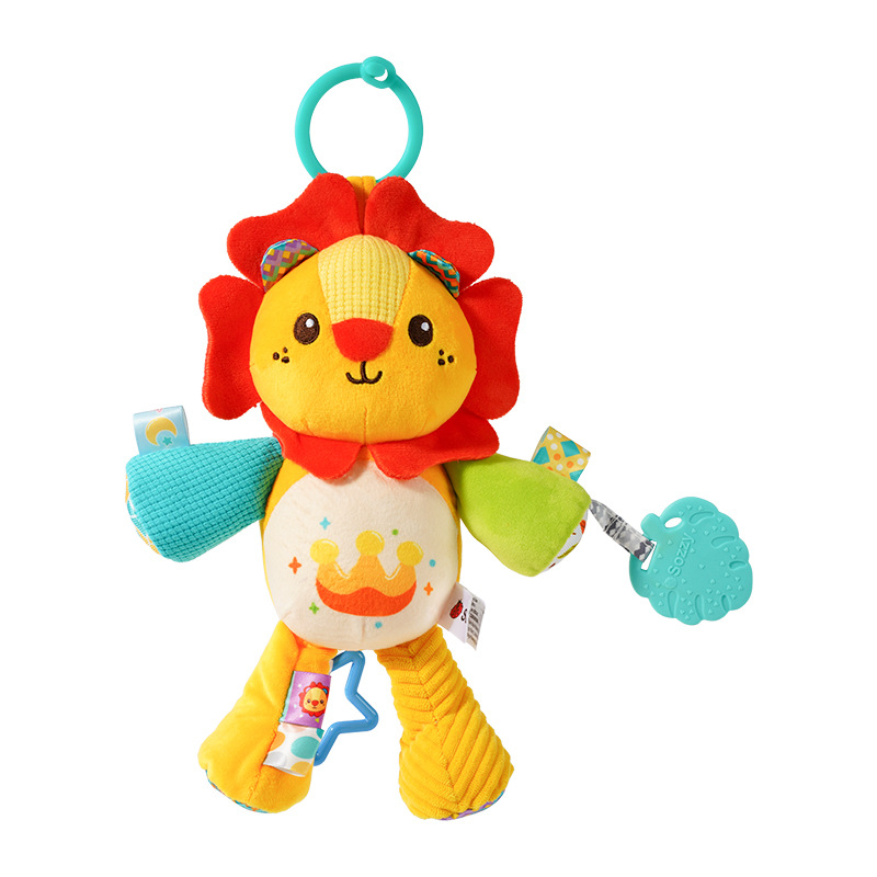 Crown little lion king music box pull-string plush toy