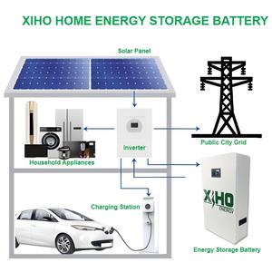 Starmax 51.52v锂电池壁挂式LiFePO4电池混合太阳能系统5KWH 100AH家用电池电源能量墙