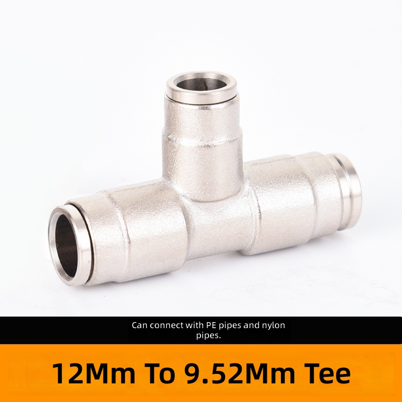 Té réducteur 12 mm à 9,52 mm, blanc
