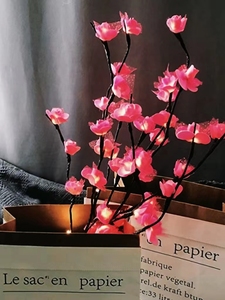 <strong>Led</strong> Lace Rose Flower Branch Light Battery Operated Artificial Floral <strong>Led</strong> Tree Light - Product Image 2