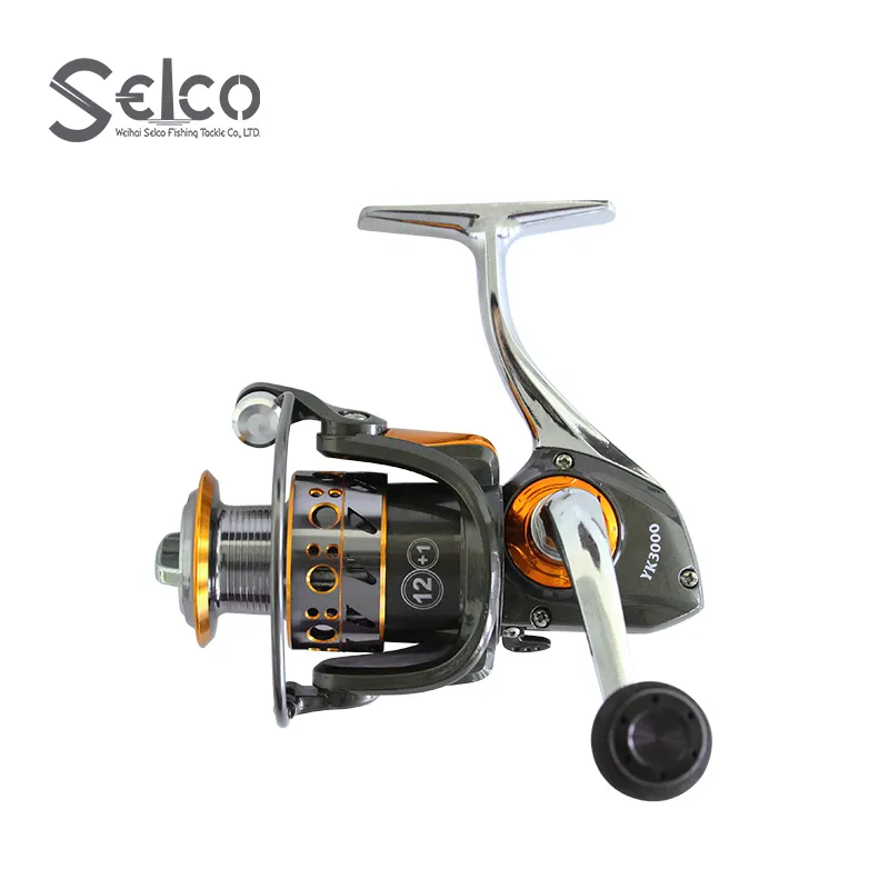 Selco-carrete de pesca de acero inoxidable, 1000 a 7000, para agua salada, arrastre izquierdo, baitcast