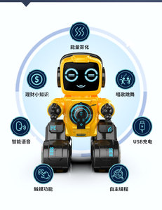 Giocattolo Robot umanoide elettronico intelligente per bambini Intelligent B/O Six Claws Walking Robot da ballo meccanico con musica leggera - Product Image 6