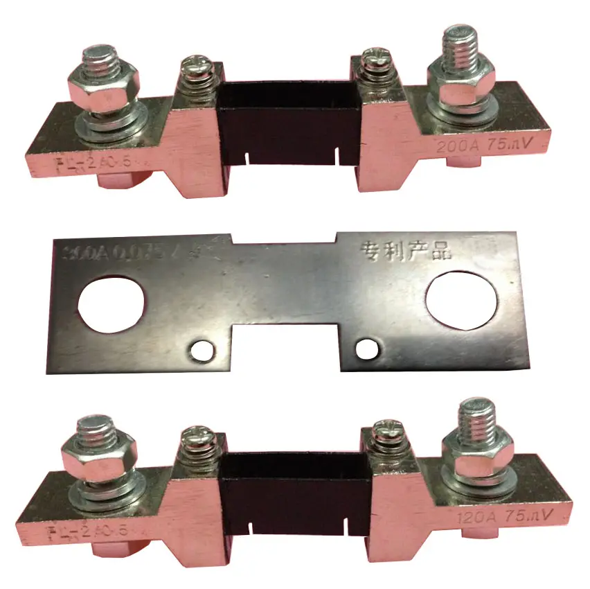 Medidor de energía de derivación de resistencia, resistencia de derivación de corriente de manga para fuente de alimentación de CC, 80A, 100A, 150A, 200A, 250A, 75mV