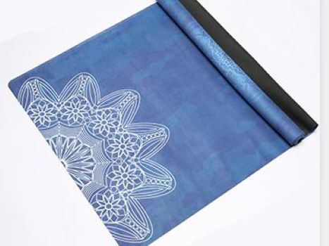 Estera de yoga gamuza-Azul marino