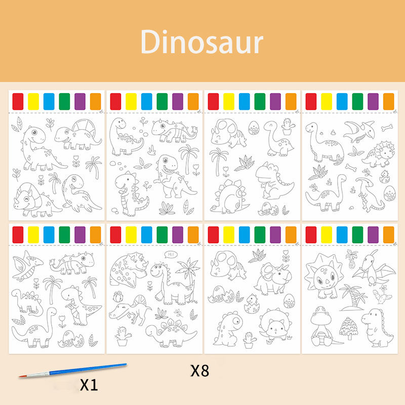 8 pcs Dinosaur