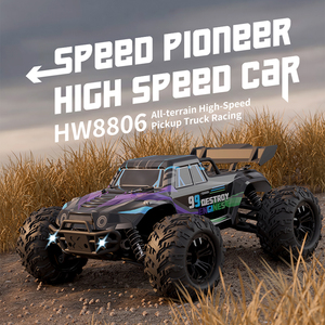 4WD อัลลอยด์ RC รถความเร็วสูง35กม./ชม. รถบังคับวิทยุพีวีซีไฟ LED สำหรับปีนเขาพร้อมรีโมทคอนโทรลและเครื่องชาร์จรวมอยู่ด้วย - Product Image 2