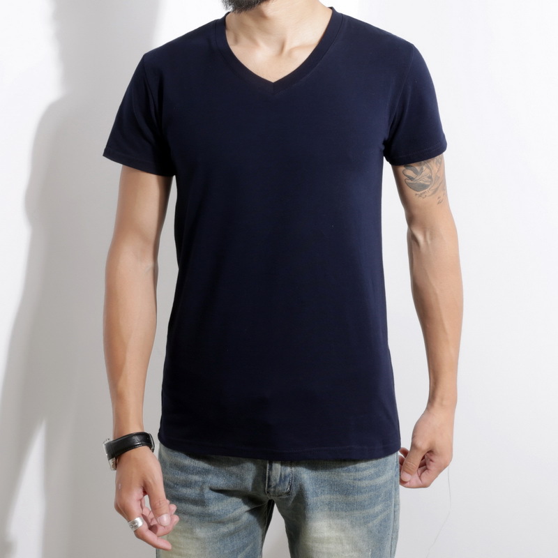 Col V bleu marine